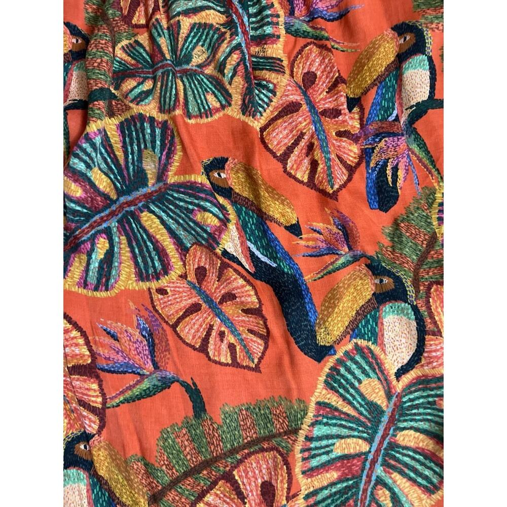 Farm Rio Anthropologie Dress One Shoulder Sz X-Large Multi A001897 - Picture 4 of 11